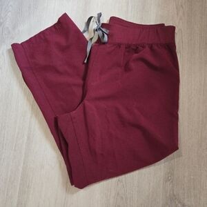 FIGS Burgundy Livingston Scrub Pants, Size XXL, See Description